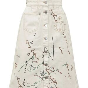 JW Anderson Oscar Wilde Capsule Frayed Hem Skirt